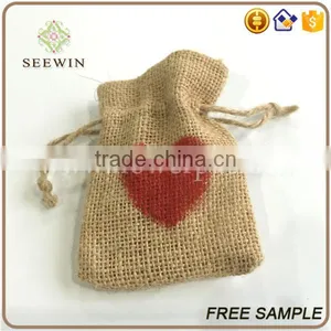 Heart-shaped Jute Bag for Packing thumbnail-1