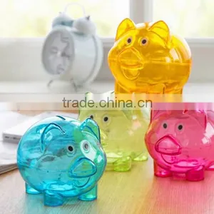 Transparent Money Box, Saving Box, Plastic Pig Shape Piggy Bank thumbnail-5