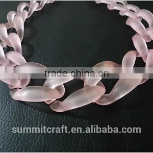 Custom Fashion Exaggerate Chic Chain Resin Necklace thumbnail-5