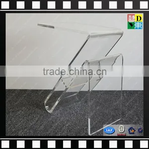 Transparent Beauty Acrylic End Table PMMA Coffee Tables Plastic Tea Table From China Manufacturer thumbnail-3