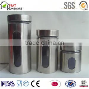 Metal Iron Covered Glass Canister Food Storage Jar thumbnail-1