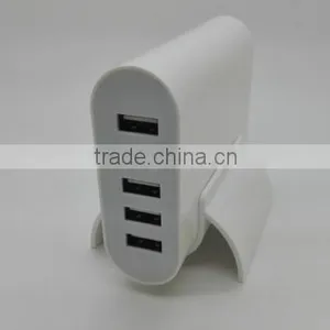 EU Plug 6 Port Wall Home Travel Charger USB Power Adapter Dual Usb Car Charger thumbnail-1