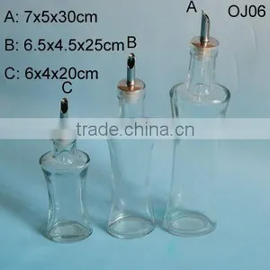 80-260ml Clear Cylinder Glass Oil Bottle With Little Pipe/tube thumbnail-1