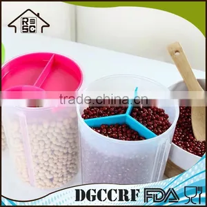 NBRSC Kitchen Divided Plastic Sealed Box Dry Food Storage Crisper Cereal Container With Lids thumbnail-2