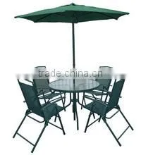 Outdoor Leisure Table and Chair Patio Sling Dining Set Graden Furniture thumbnail-4