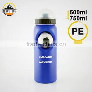 750ml BPA FREE Plastic Football Water Bottle Include Pu Ball thumbnail-1