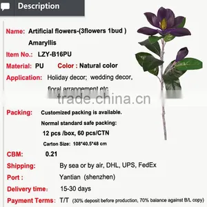 Hotsale and Cheap Artificial Magnolia Flowers for Decoration thumbnail-2