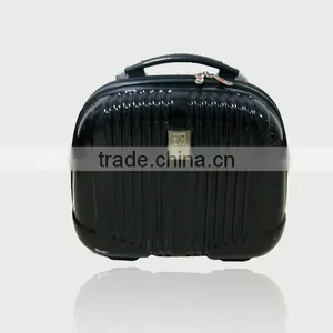 Mini Size Hard Shell Plastic Vanity Bag Cosmetic Case With Zip and Handle thumbnail-4