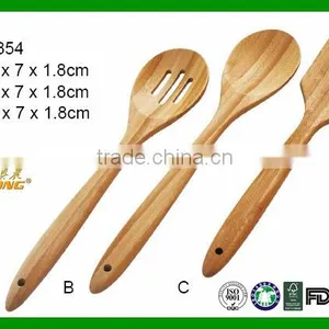 Wholesale Wood Cooking Tool 3 Piece Bamboo Spatula Kitchen Utensil thumbnail-1
