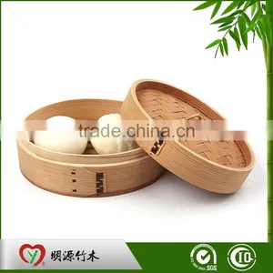 High-quality Eco-friendly Round Bamboo Food Steamer thumbnail-5