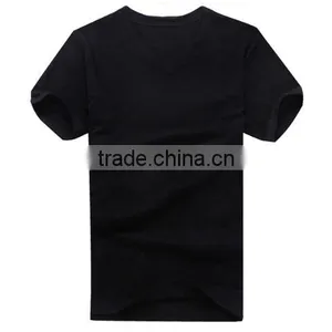 2016 New Men High-elastic Short Sleeve V Neck Tight Cotton t Shirt thumbnail-2