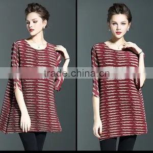 2017 Brand Ancient Printing Drape Women A-line Dress thumbnail-6