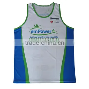 Kroad China Wholesale Marathon Sublimated Running Singlet Custom Design for Men thumbnail-1