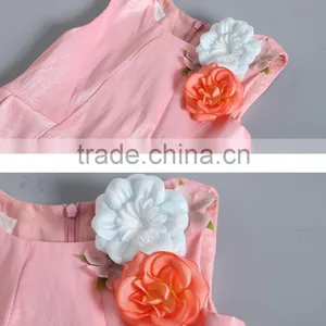 2017 Latest Wholesale Baby Clothes Hot Sale Cheap Clothing Children's Boutique Sleeveless Pink Summer Angel Dress for Baby Girl thumbnail-5
