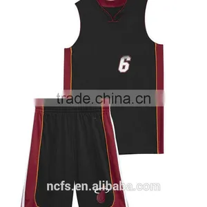 Top Quality Wholesale Basketball Uniforms Color Black thumbnail-1