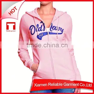 Fluorescent Women's Wholesale Plain Hoodies With Zipper thumbnail-1
