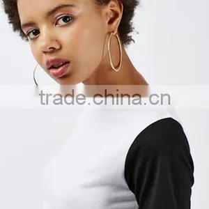2017 100% Cotton Comfortable Hit Color Basic T Shirt for Woman OEM Service thumbnail-5
