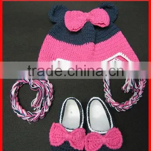Lovely Cotton Crochet Baby Shoes thumbnail-1