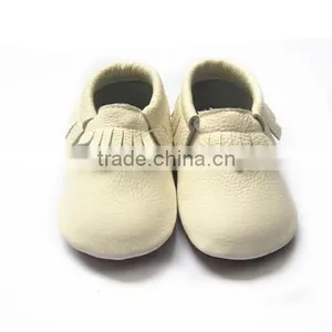 Hard Sole Baby Leather Moccasin Shoes 3 Sizes in Stock,rubber Sole Shoes for Kids thumbnail-1
