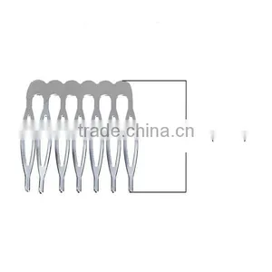 Iron Based Alloy Hair Clips Findings Rectangle Silver Tone 39mm x 37mm thumbnail-2