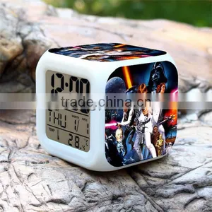 Super Hot Selling LED Digital Clock Clock for Kids Gift ,promotion 7 Colors Changing Colorful Alarm Clock thumbnail-5