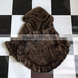 SJ467 2017 Newest Winter High Quality Cape Cape Mink Fur Coat Poncho for Women thumbnail-1