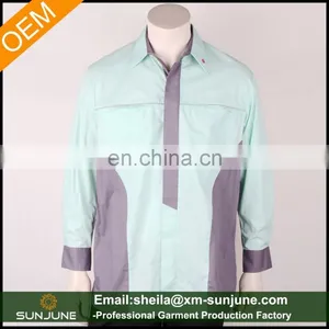 OEM Bolsillo Interior Spread Collar Men's Reflective Work Uniform Shirts thumbnail-1