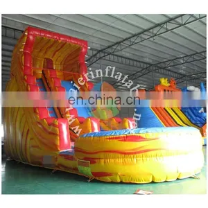 Fantasy Orange Inflatable Water Slide Pool High for Adults Kids thumbnail-1