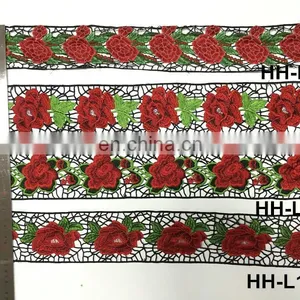 Fancy Multi Colored Flower Trim Lace thumbnail-3