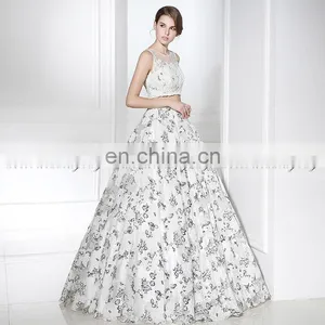 Custom Made Two Piece Prom Dress Floral Prom Dresses LX364 thumbnail-3