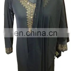 2017 Golden Diamond Stone Work Casual Wear Abaya Burkha / Latest Islamic Wear Burqa Collections (dubai Abaya2017) thumbnail-3