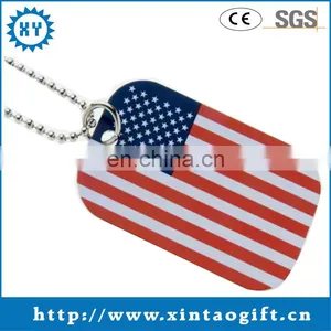 Cheap Custom Aluminum US Flag Dog Tag With Logo thumbnail-2