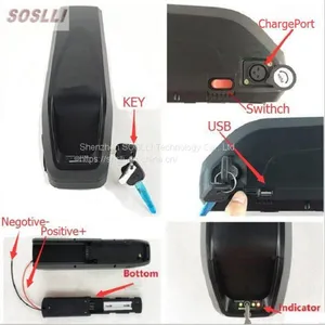 SOSLLI 36V 10Ah Rechargeable Lithium Ion Battery Pack for Electric Bicycle thumbnail-2