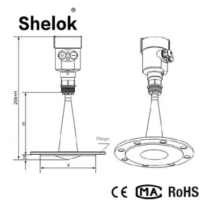 High Frequency Modern Design Radar Liquid Sensors Level Transmitters thumbnail-4