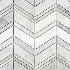 Carrara C White Marble Mosaic Tiles Backsplash Mosaic thumbnail-5