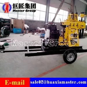 XYX-200 Wheeled Hydraulic Rotary Drilling Rig Core Drilling Rig Machine for Sale thumbnail-1