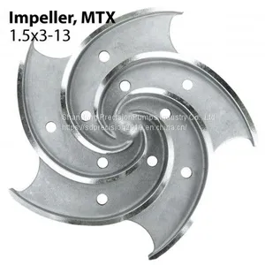 ANSI Process Pump Parts Interchangeability CD4M Goulds 3196 Series Pump Impeller thumbnail-2