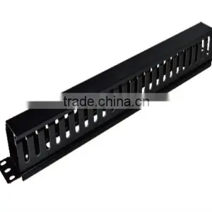 Metal 24 Port 1 U Horizontal Surface Cable Manager for Wiring thumbnail-1