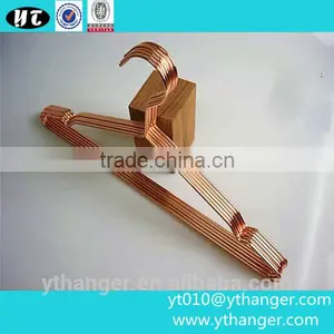 YY0437 High Quality Red Copper Metal Shirt Hanger no Rusty Metal Wire Clothes Hangers thumbnail-3
