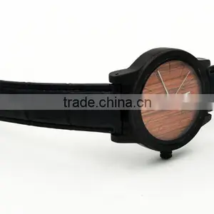 Concise Natural Environment Friendly Women Man Unisex Black Wrist Watch thumbnail-4