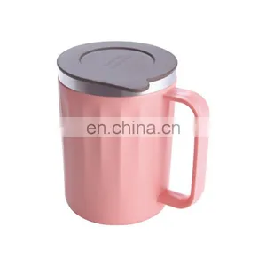 Portable Stainless Steel Warmer Coffee Mug Cup Insulated Travel Tumbler Cups Vacuum Thermal Coffee Mug Silicone Lid Custom Logo thumbnail-3