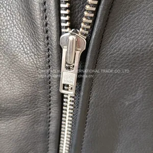 NEW ARRIVAL 2022AW MEN'GENUINE COWHIDE LEATHER MOTO JACKET thumbnail-3