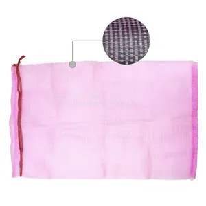 PP PE Pink Color Plastic Tubular Leno Mesh Bag Onion Potato Package Mesh Bag for Mexico thumbnail-1