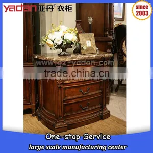 Ancestral 3 Drawers Bedside Cupboard Home Bedroom Table Night Handmade Carving thumbnail-1