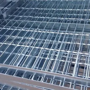 Supply Customized Hot-dip Galvanized Steel Grating, Drainage Ditch Cover Plate, Anti-skid Stair Step Plate, Heavy-duty Trench Steel Grating thumbnail-1