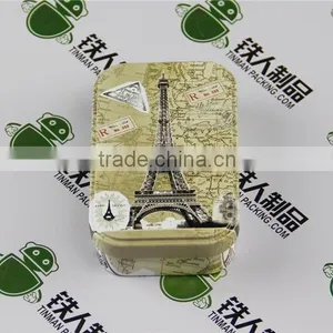 Empty Square Tinplate Cosmetic Case Metal Steel Box thumbnail-1