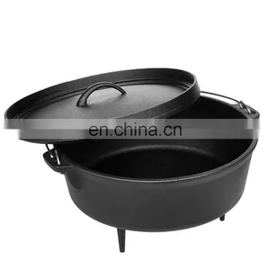 Cast Iron Seasoned 8QT Sandsport Outdoor Camping Cookware Portable Pan thumbnail-2