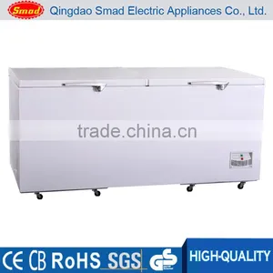 Portable Top Open Solid Door Deep Chest Chiller Freezer With Wheels thumbnail-6