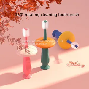 360 Degree Rotating Cleaning Toothbrush Baby Silicone Toothbrush Waterproof Oral Care Teeth Whitening Manual Silicone Toothbrush thumbnail-5