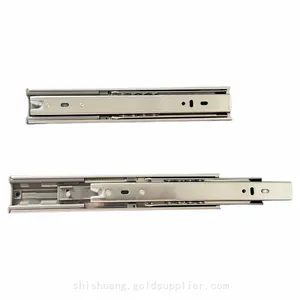 Factory Supply Furniture Hardware Cabinet Full Extension WZP SILVER COLOR Cold Rolled Steel Ball Bearing Drawer Slide With Soft Close thumbnail-1
